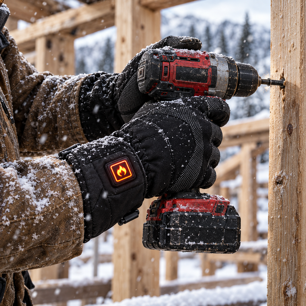 Heated work gloves